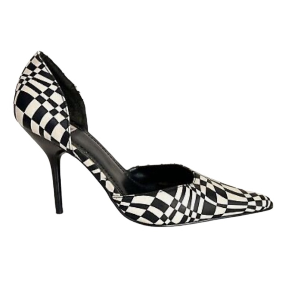 Bakers Deanne Psychedelic Checkered Pointed Toe Pumps 6.5B Stiletto Heel